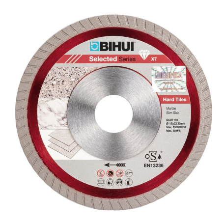 Алмазный диск BIHUI B-TURBO 115 мм для керамогранита/мрамора/гранита (DCDT115)