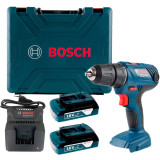 Аккумуляторная дрель шуруповерт Bosch Professional GSR 180-Li в чемодане с 2 акб GBA 18V 2 Ah и з/у GAL 18V-20 (06019F8109)