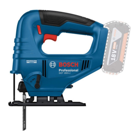 Аккумуляторный бесщеточный лобзик BOSCH GST 183-LI Solo (06015B7020)