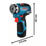 Бесщеточная аккумуляторная дрель-шуруповерт Bosch Professional GSR 12V-35 FC в L-Boxx 102 с 4 адаптерами, без акб и з/у (06019H3003)