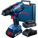 Аккумуляторная дрель шуруповерт Bosch Professional GSR 180-Li в чемодане с 2 акб GBA 18V 2 Ah и з/у GAL 18V-20 (06019F8109)