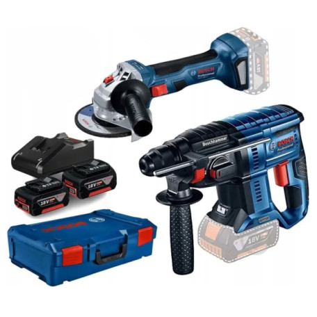 Набор аккумуляторных инструментов Bosch Professional GWS 180-Li и GBH 180-Li (0615990N05)