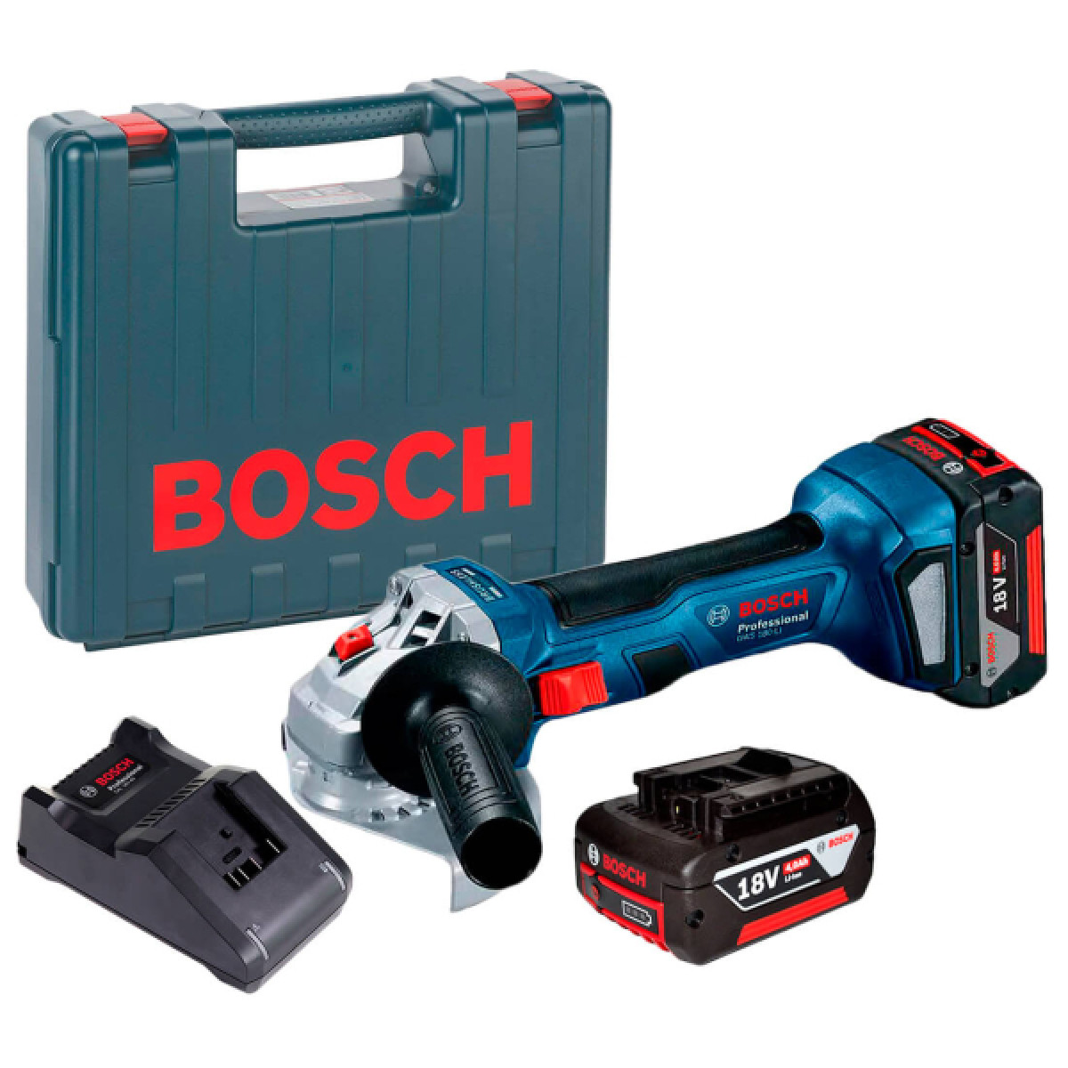Безщіткова акумуляторна кутова шліфувальна машина Bosch GWS 180-LI Professional (06019H9021)