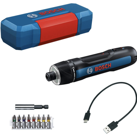 Аккумуляторная отвертка Bosch Professional GO 3 в кейсе с набором насадок (06019H2201)