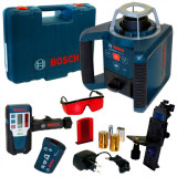 Ротационный лазерный нивелир Bosch Professional GRL 300 HV в чемодане с приемником LR1, пультом RC1, держателем WM 4, с/у, очками, мишенью (0601061501)