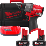 Дриль-шуруповерт з ударом безщітковий акумуляторний Milwaukee M12 FPD2-602X (ЗУ, 2×6 Ач, кейс) (4933479870)