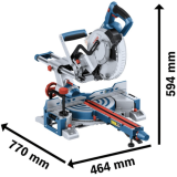 Акумуляторна торцювальна пила Bosch GCM 18V-216D Professional (без АКБ та ЗП) (0601B51000)