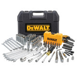 Набір головок, біт, шестигранних та накидних ключів DeWALT 1/4, 3/8, 142 предмети (DWMT73800-1)