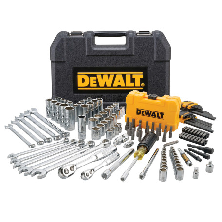 Набор головок, бит, шестигранных и накидных ключей DeWALT 1/4, 3/8, 142 предмета (DWMT73800-1)