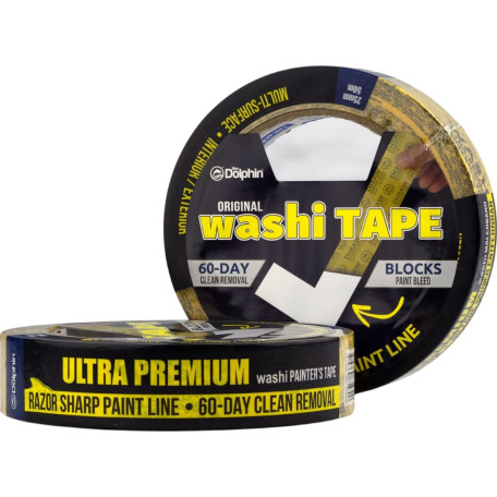Малярная лента (скотч) DOLPHIN WASHI 25ммх50м (300-1-01)