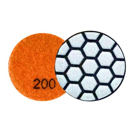 Алмазный гибкий шлифовальный диск (стандарт) 50 мм на липучке №200 STEELRING (DP50/200)
