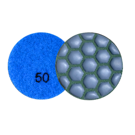 Алмазный гибкий шлифовальный диск (стандарт) 50 мм на липучке №50 STEELRING (DP50/50)