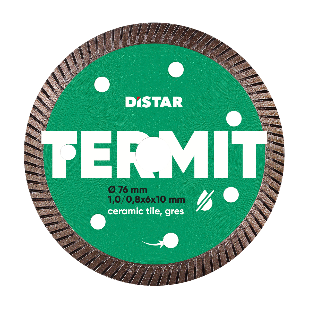 Алмазный диск для керамики Distar Termit Turbo 76x1х10 мм (11139053030)
