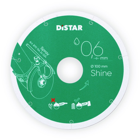 Алмазный диск для керамики и керамогранита Distar SHINE 100x0,6x22,23 мм (11133034025)