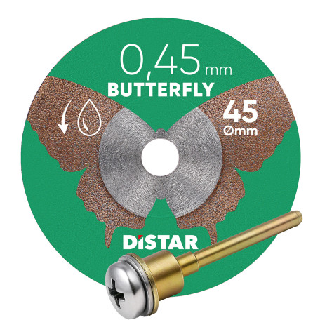 Ультратонкий алмазный диск Distar Butterfly 45×0,45×5,8H с держателем (11143158073)