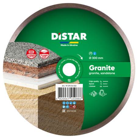 Диск алмазный Distar Granite 300 мм для гранита/плотного песчаника (11127034022)