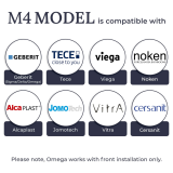 Скрытая кнопка для смыва M4 совместима с Geberit Sigma, AlcaPlast, Viega та Omega, EDPLIT (E10044)