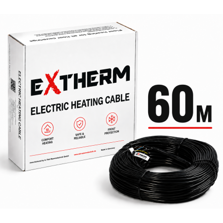 Двожильний нагрівальний кабель EXTHERM ETC ECO, 60 м (ECO20-1200)