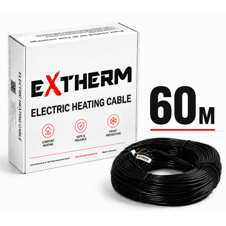 Двухжильный нагревательный кабель EXTHERM ETC ECO, 60 м (ECO20-1200)