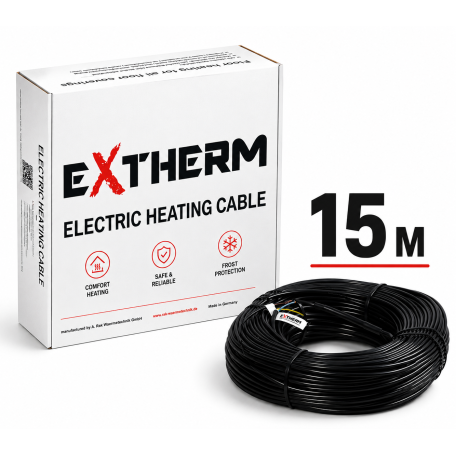 Двухжильный нагревательный кабель EXTHERM ETC ECO, 15 м (ECO20-300)