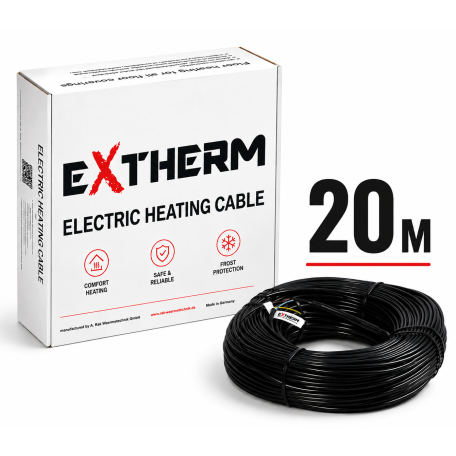 Двухжильный нагревательный кабель EXTHERM ETC ECO, 20 м (ECO20-400)