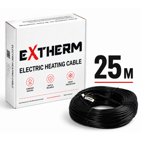 Двухжильный нагревательный кабель EXTHERM ETC ECO, 25 м (ECO20-500)