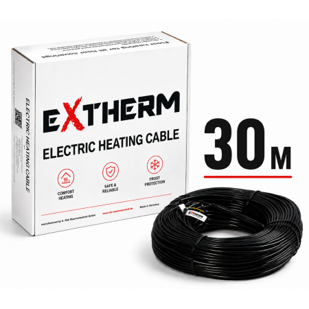 Двожильний нагрівальний кабель EXTHERM ETC ECO, 30 м (ECO20-600)
