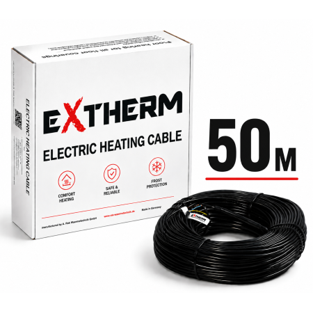 Двожильний нагрівальний кабель EXTHERM ETC ECO, 50 м (ECO20-1000)