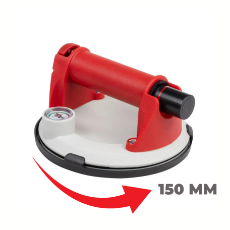 Вакуумная поршневая присоска FIXTOOL с манометром, 150 мм (FIX150WP)