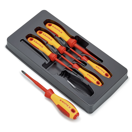 Набор диэлектрических отверток с зауженным рабочим концом Knipex VDE, Phillips/Pozidriv (00 20 12 V03)