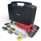 Аккумуляторная угловая шлифмашина / гравер FIXTOOL Pomogator BLACKOUT Red PR20A (2 АКБ 4.0Ah, 21V) (FIX200RED-4A)