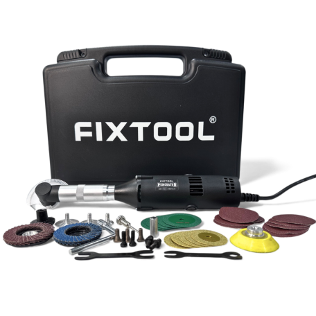 Угловая шлифмашина FIXTOOL Pomogator BLACK EDITION в кейсе (полная комплектация) (FIX120WBL)