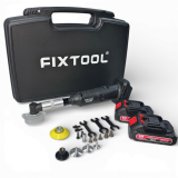 Угловая аккумуляторная шлифмашина FIXTOOL Pomogator BLACKOUT с 2 АКБ 2,5A 21V (FIX200WBAT22BK)