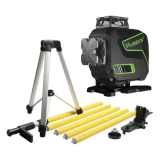 Лазерный уровень Huepar S04CG 4D + штанга с треногой Huepar LP36 (3,7 м) (481015)