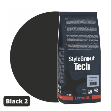 Цементная затирка StyleGrout Tech 0-20 (Black 2) 3 кг (SGTCHBLK20063)