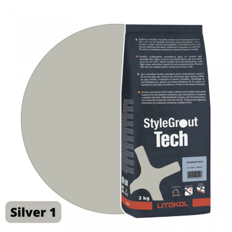 Цементная затирка StyleGrout Tech 0-20 (Silver 1) 3 кг (SGTCHSLV10063)