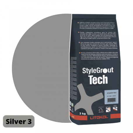 Цементная затирка StyleGrout Tech 0-20 (Silver 3) 3 кг (SGTCHSLV30063)