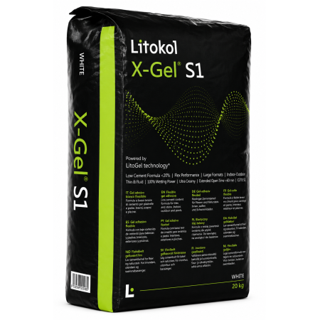 Полімерний гель клей Litokol X-Gel S1, сірий, 20 кг (XGLS1G0020)