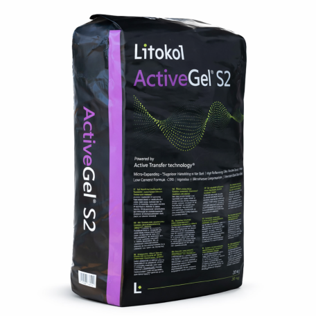 Полимерный адаптивный клей-гель Litokol ActiveGel® S2, серый, 20 кг, (ACTGS2G0020)