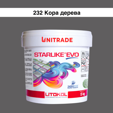 Эпоксидная затирка Litokol Starlike EVO 232 кора дерева 5 кг (STEVOCUO0005)