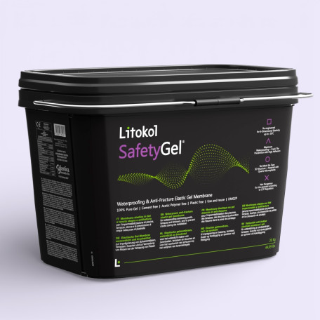 Гелевая гидроизоляция обмазочная Litokol SafetyGel, эластичная, водонепроницаемая, противотрещинная, 10 кг (SFTG0010)
