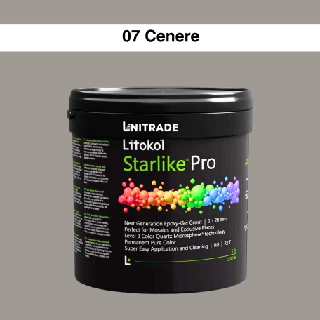 Эпоксидная гелевая затирка Litokol Starlike Pro 07 Cenere 2,5 кг (STPROCNR02.5)