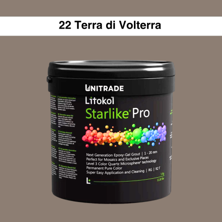 Эпоксидная гелевая затирка Litokol Starlike Pro 22 Terra di Volterra 2,5 кг (STPROTVL02.5)