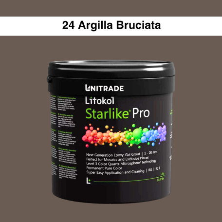 Эпоксидная гелевая затирка Litokol Starlike Pro 24 Argilla Bruciata 2,5 кг (STPROAGB02.5)