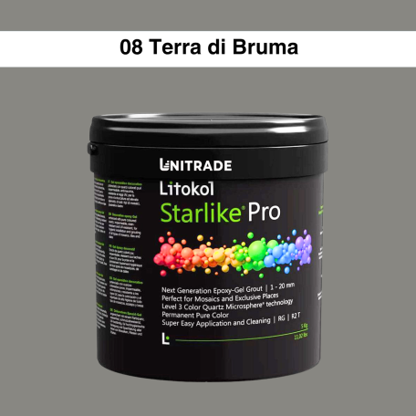 Эпоксидная гелевая затирка Litokol Starlike Pro 08 Terra di Bruma 2,5 кг (STPROTBR02.5)