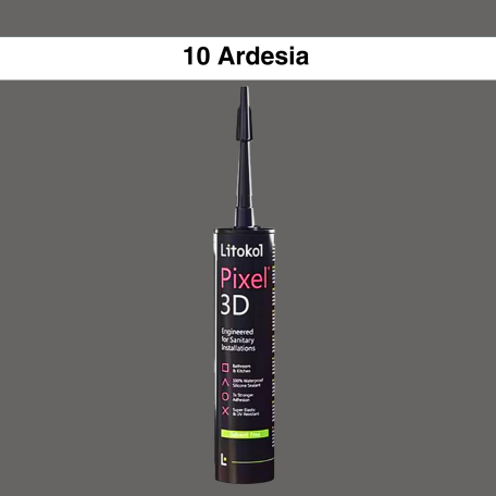 Силиконовый герметик LITOKOL Pixel 3D - 10 Ardesia, 300 мл (PX3DARD0121)