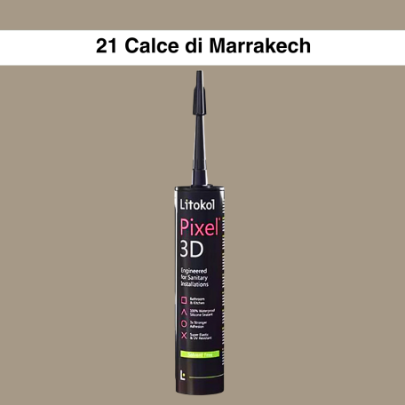 Силиконовый герметик LITOKOL Pixel 3D - 21 Calce di Marrakech, 300 мл (PX3DCLM0121)