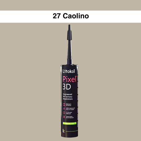 Силиконовый герметик LITOKOL Pixel 3D - 27 Caolino, 300 мл (PX3DCAO0121)