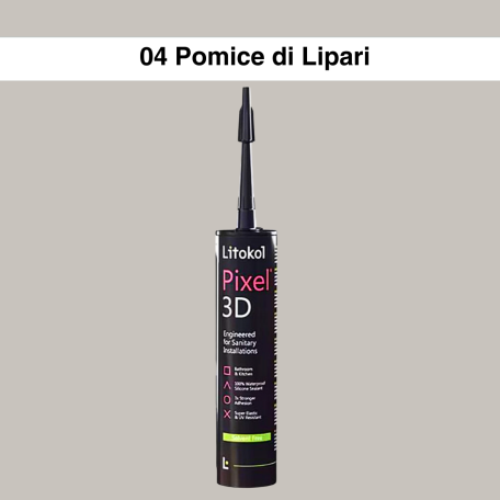 Силиконовый герметик LITOKOL Pixel 3D - 04 Pomice di Lipari, 300 мл (PX3DPLP0121)
