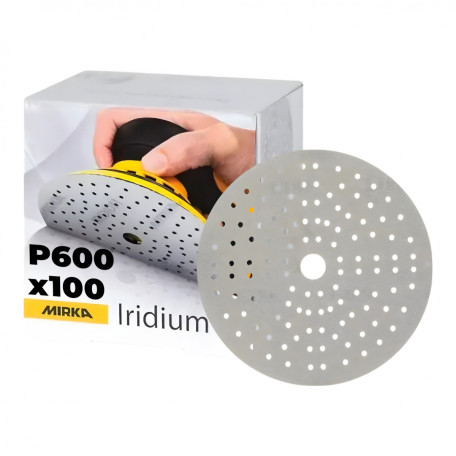 Шлифовальный круг Mirka IRIDIUM, 150 мм, 121 отверстие, P600, 100 шт/уп (246CH09961)